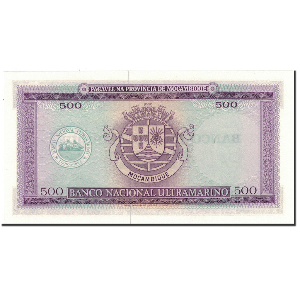 Nota, Moçambique, 500 Escudos, 1967, 1967-03-22, KM:118a, UNC(60-62)