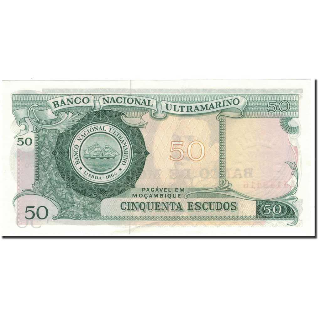 Nota, Moçambique, 50 Escudos, 1970, 1970-10-27, KM:111, UNC(65-70)