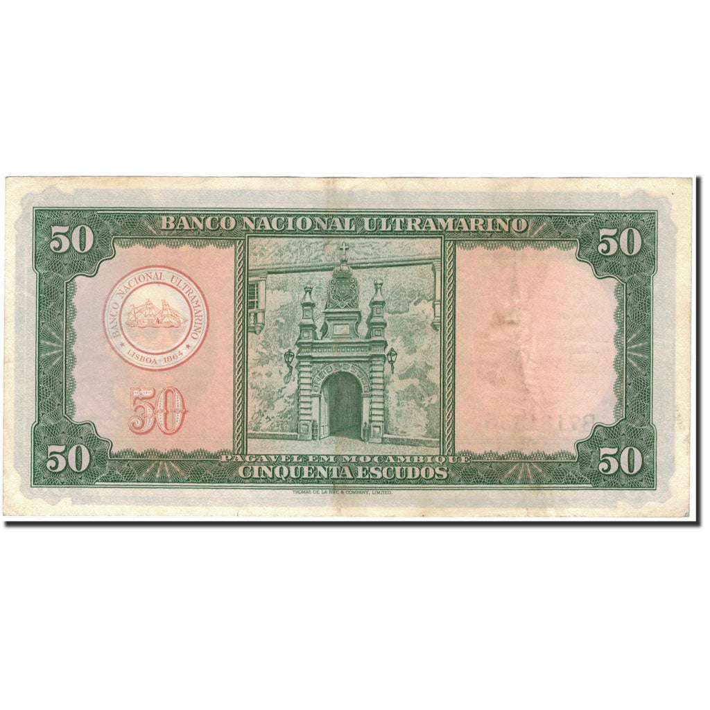 Billet, Mozambique, 50 Escudos, 1958, 1958-07-24, KM:106a, TTB