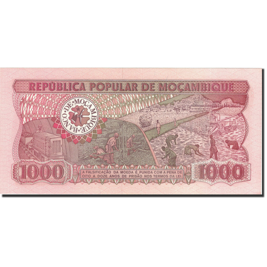 Banknote, Mozambique, 1000 Meticais, 1983, 1983-06-16, KM:132a, UNC(65-70)