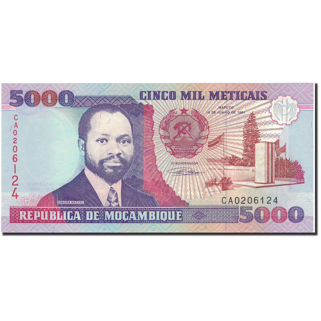 Banknote, Mozambique, 5000 Meticais, 1991, 1991-06-16, KM:136, UNC(63)
