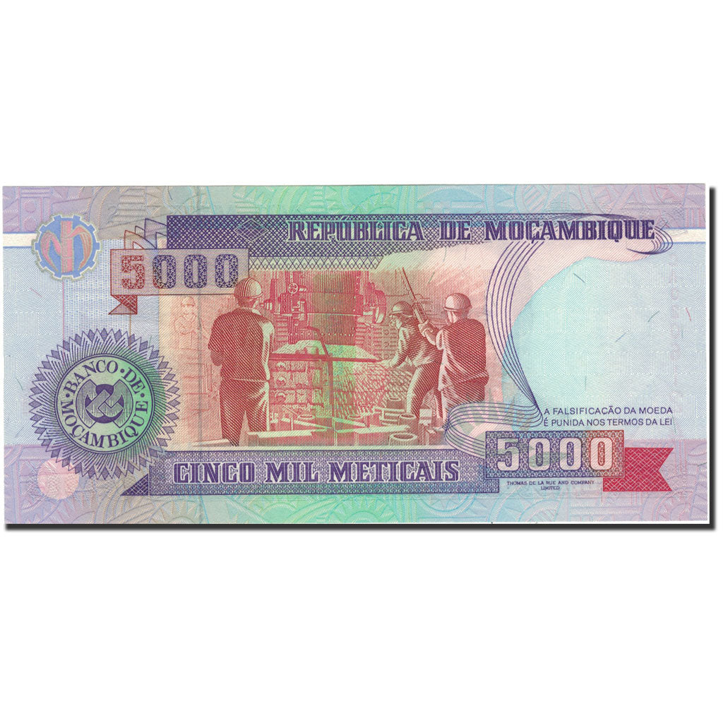 Banknote, Mozambique, 5000 Meticais, 1991, 1991-06-16, KM:136, UNC(63)