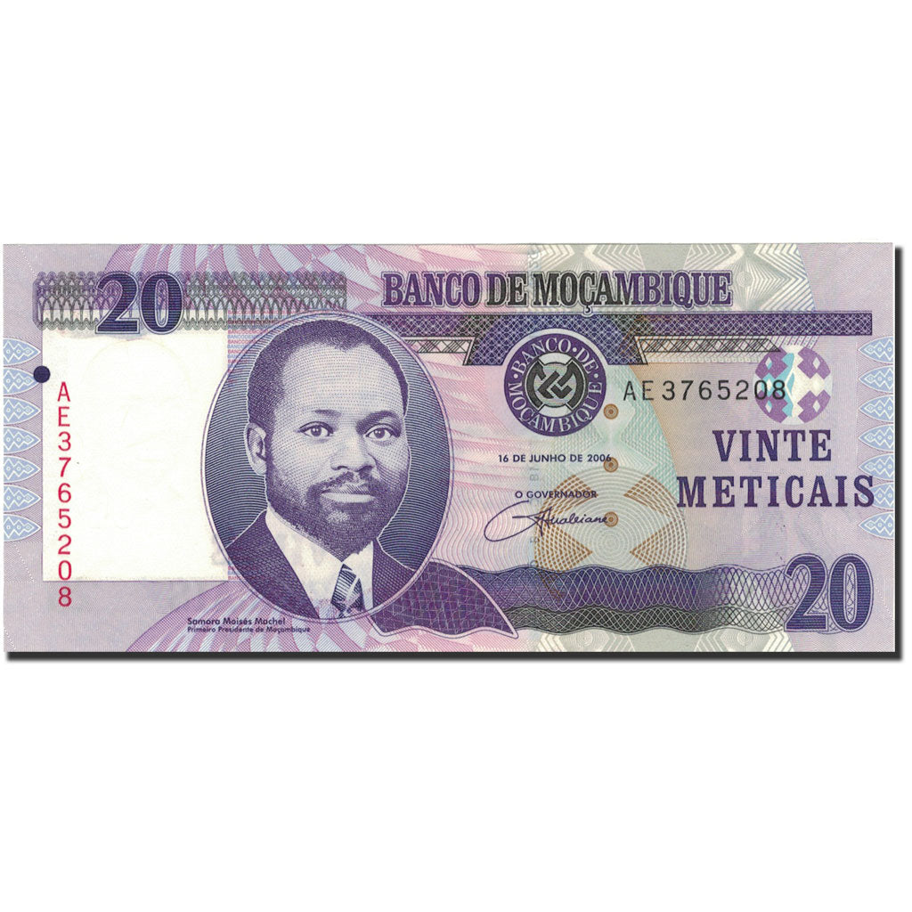 Banknote, Mozambique, 20 Meticas, 2006, 2006-06-16, KM:143a, UNC(65-70)