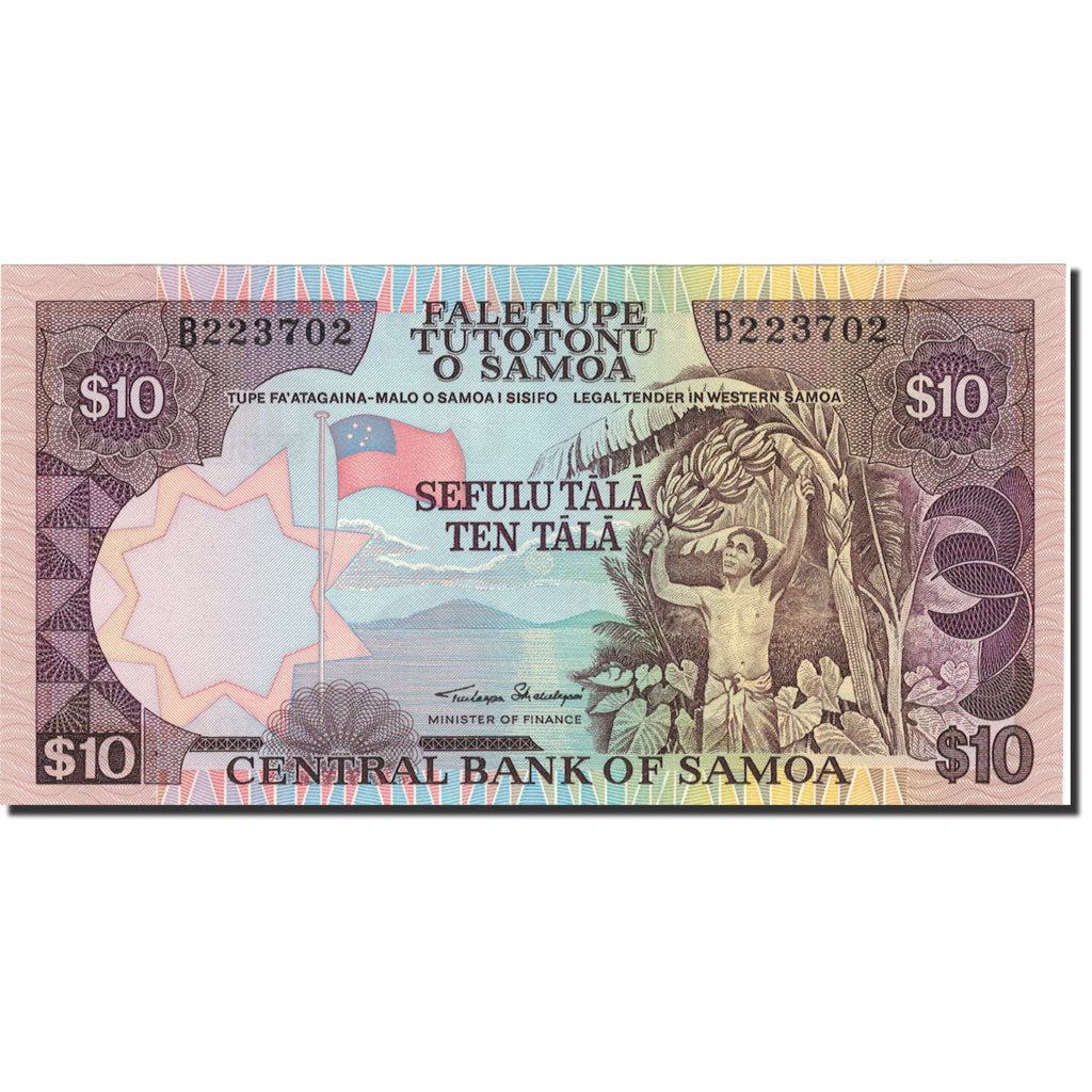 Geldschein, Westsamoa, 10 Tala, Undated (1985), KM:27A, UNZ