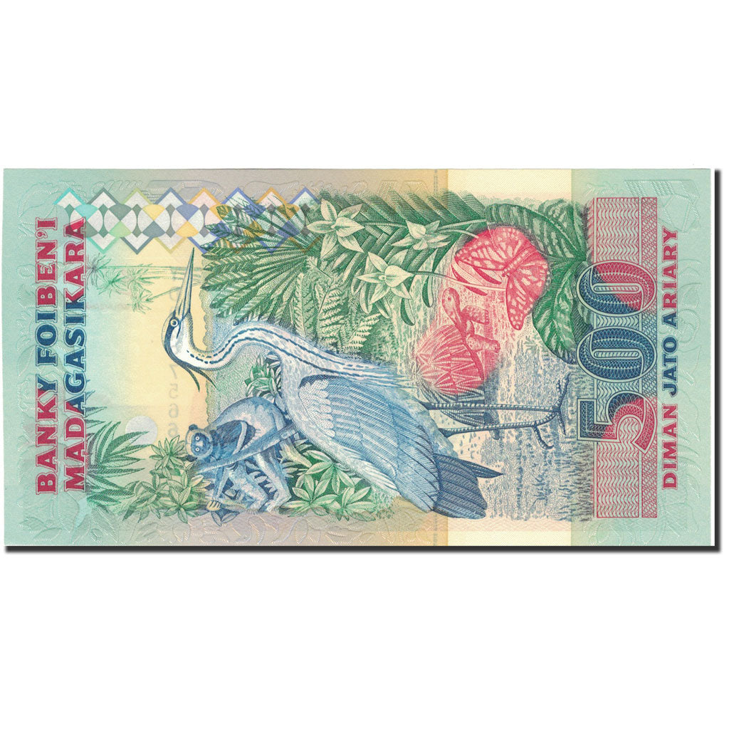 Billet, Madagascar, 2500 Francs = 500 Ariary, KM:72Ab, SPL+