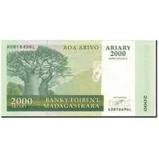 Banknot, Madagascar, 2000 Ariary, 2006, KM:90a, UNC(65-70)