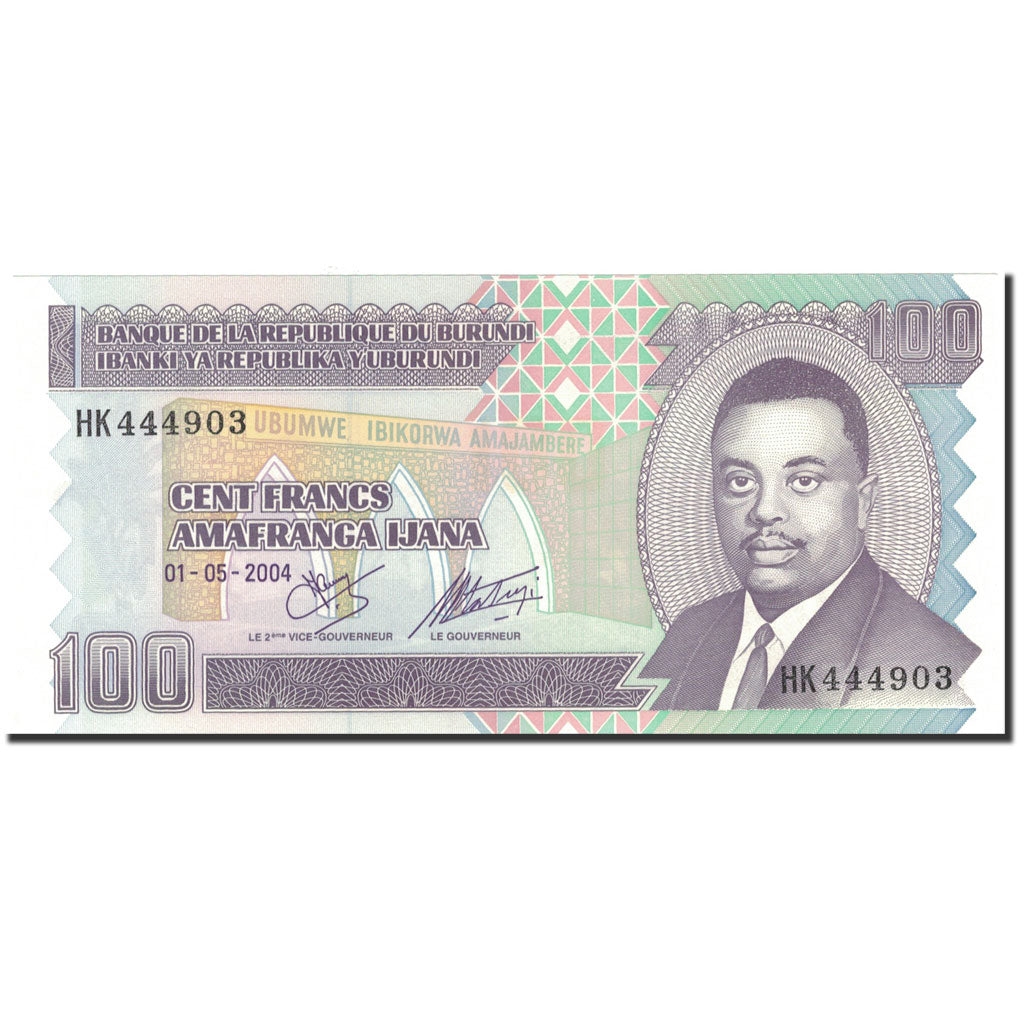 Billete, 100 Francs, 2004, Burundi, 2004-05-01, KM:37D, SC+