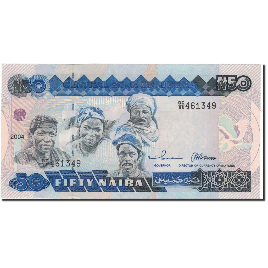 Geldschein, Nigeria, 50 Naira, 2004, 2004, KM:27e, UNZ