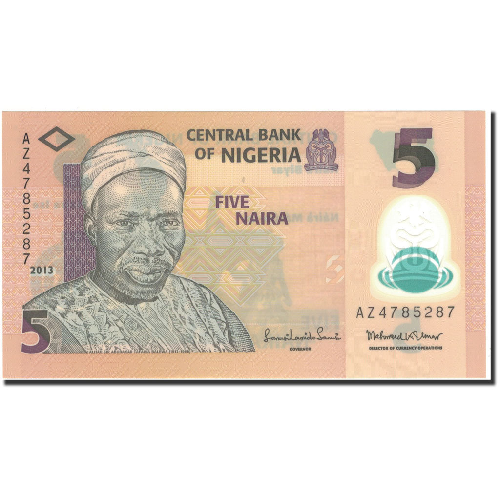 Geldschein, Nigeria, 5 Naira, 2013, 2013, KM:38, UNZ