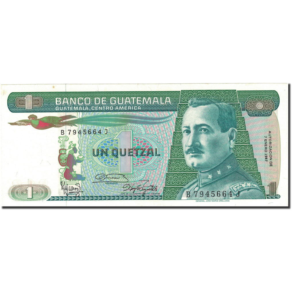 Billet, Guatemala, 1 Quetzal, 1987, 1987-01-07, KM:66, SPL