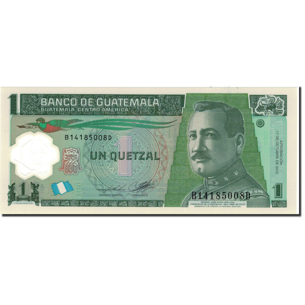 Banknote, Guatemala, 1 Quetzal, 2012, 2012-10-17, UNC(65-70)