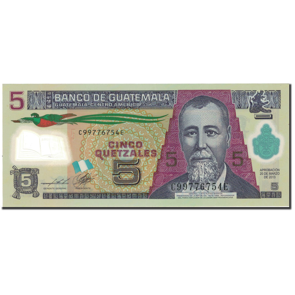 Billete, 5 Quetzales, 2013, Guatemala, 2013-03-20, UNC