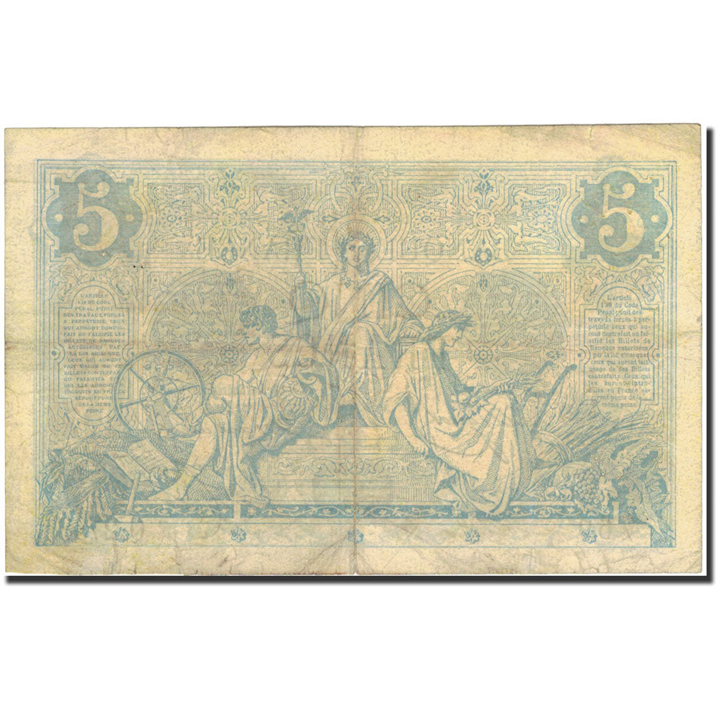 Frankreich, 5 Francs, Noir, 1873, 1873-06-27, S+, Fayette:1.19, KM:60