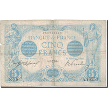France, 5 Francs, Bleu, 1916, 1916-02-15, TB, Fayette:2.36, KM:70