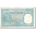 France, 20 Francs, Bayard, 1918, 1918-11-05, TB+, Fayette:11.3, KM:74