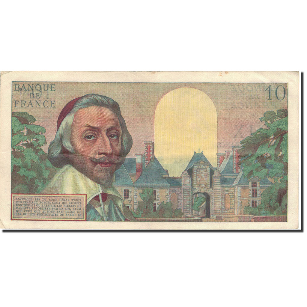 França, 10 Nouveaux Francs, Richelieu, 1959, 1959-12-03, VF(30-35)