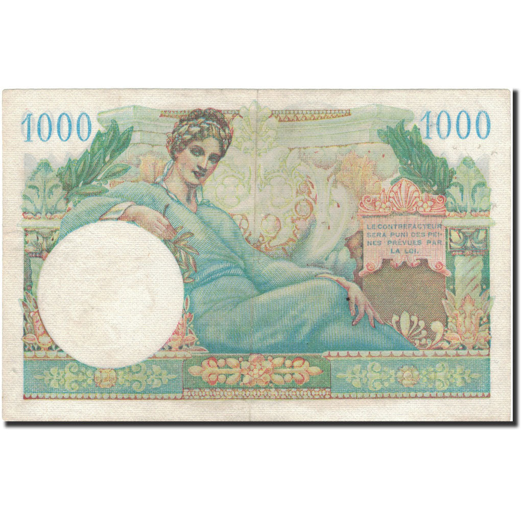 França, 1000 Francs, 1947 French Treasury, 1947, 1947-01-01, VF(30-35)