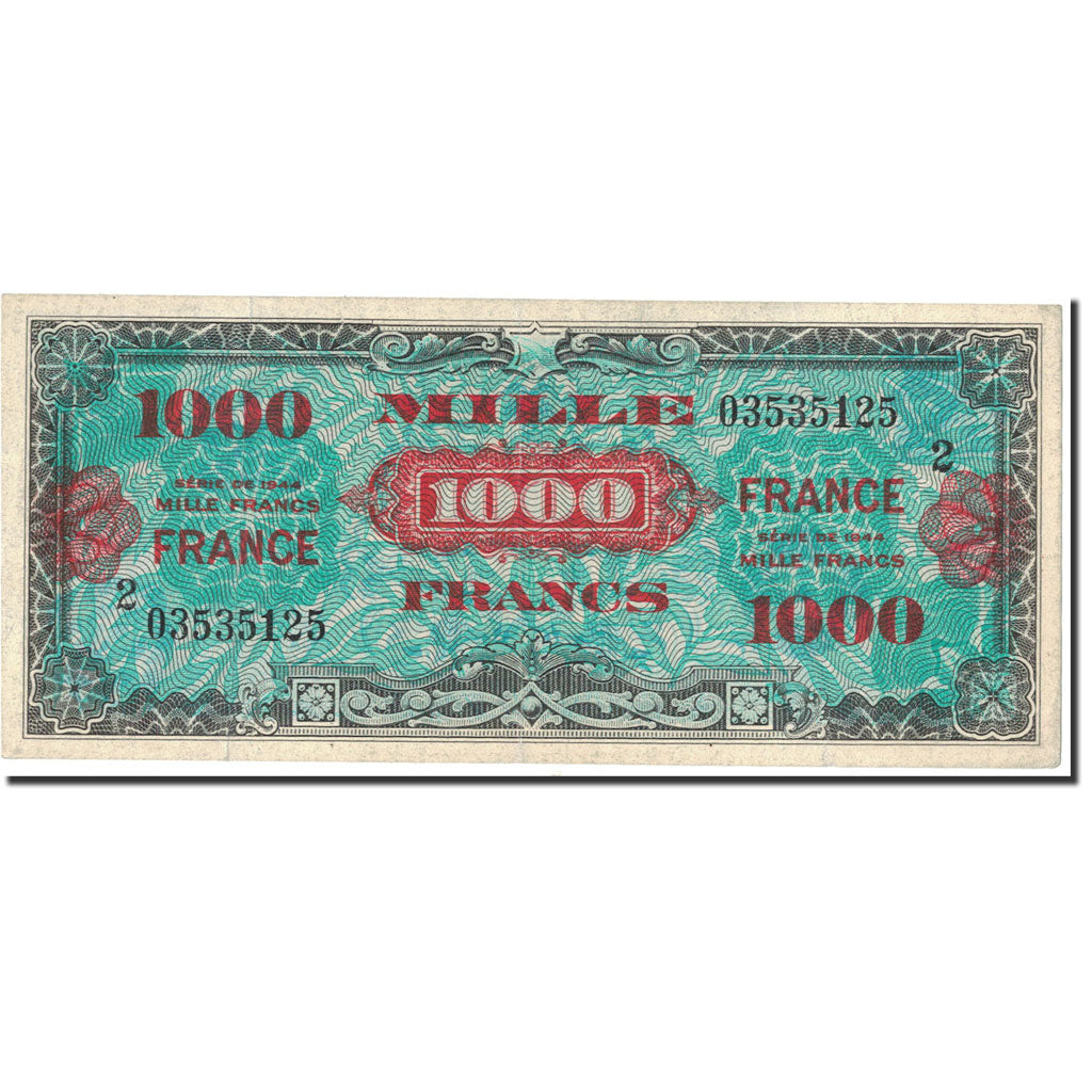 Francia, 1000 Francs, 1944, EBC, Fayette:VF 27.2), KM:125b