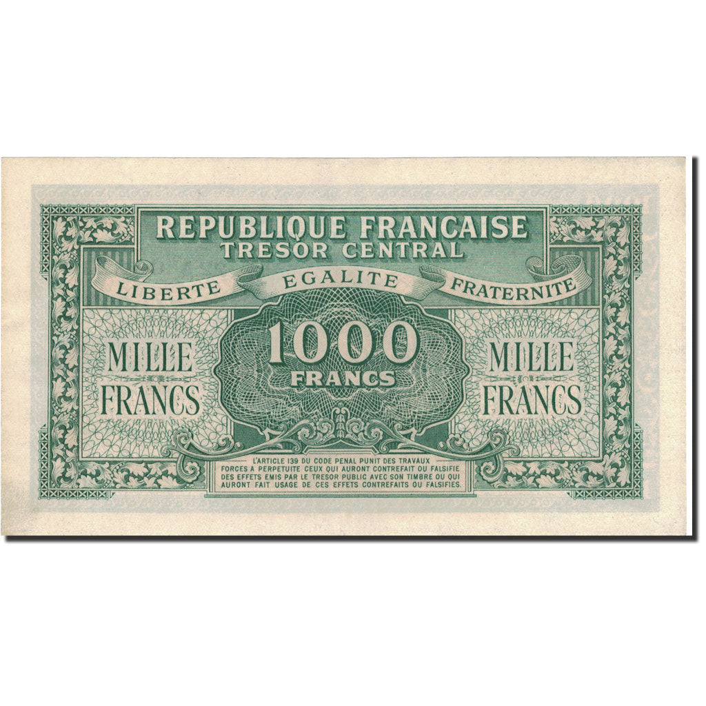 Frankreich, 1000 Francs, Marianne, 1945, 1945-06-04, VZ+, Fayette:VF 12.01