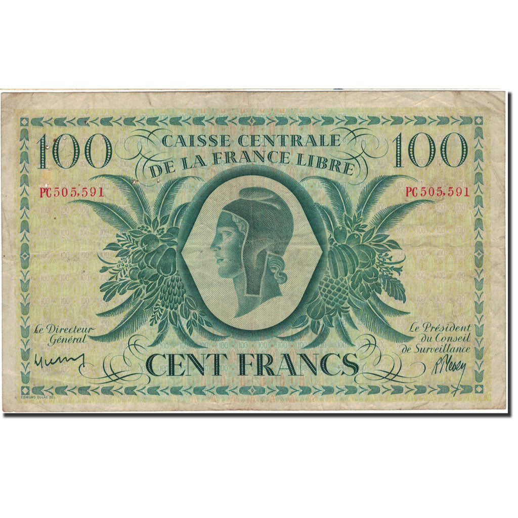 Banknote, French Equatorial Africa, 100 Francs, 1941, 1941-12-02, KM:13a