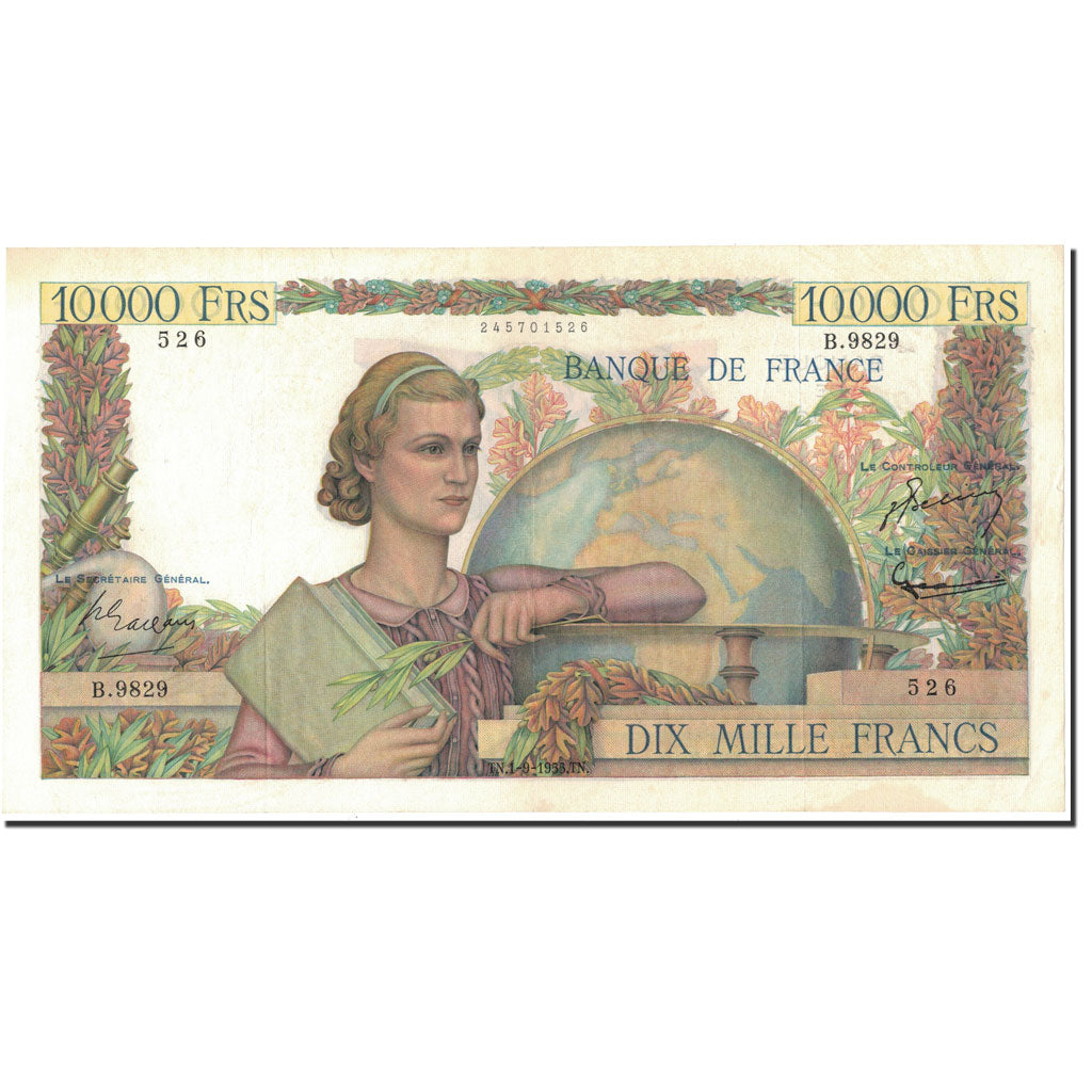 Francia, 10,000 Francs, Génie Français, 1953, 1953-09-01, BB, Fayette:50.76