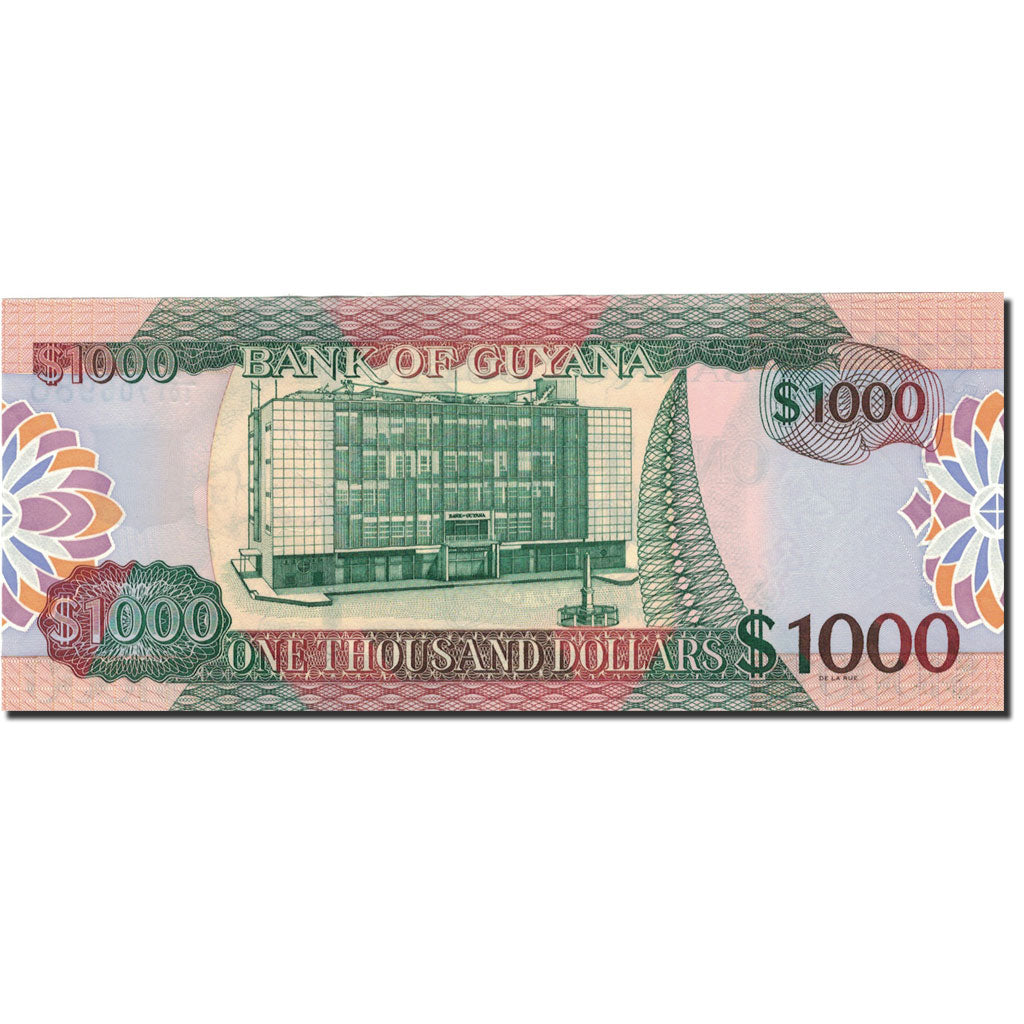 Biljet, Guyana, 1000 Dollars, Undated (1996), Undated, KM:33, NIEUW