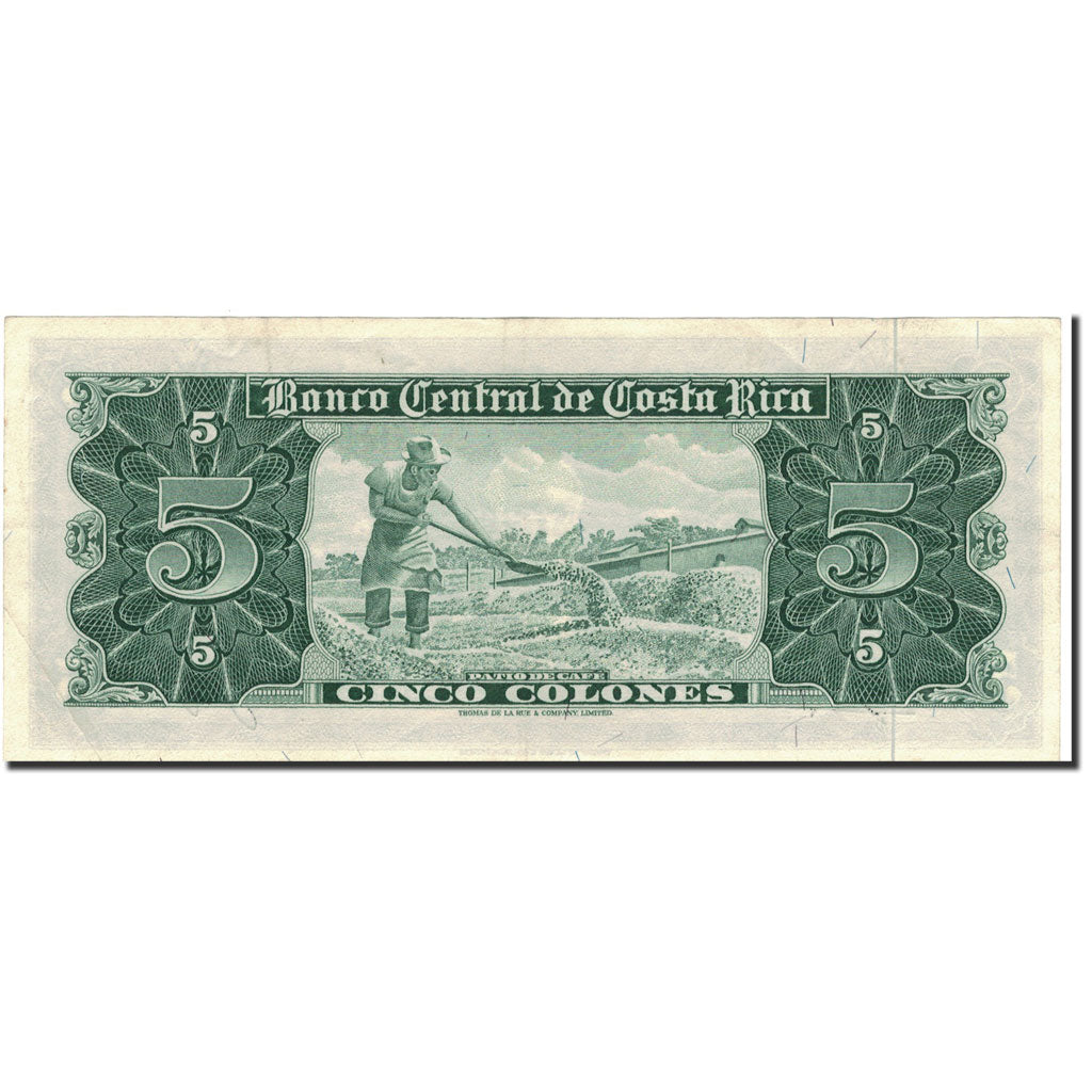 Geldschein, Costa Rica, 5 Colones, 1966, 1966-11-07, KM:228a, SS+