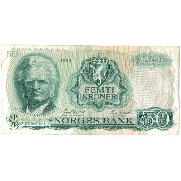 Banknote, Norway, 50 Kroner, 1983, KM:37D, EF(40-45)