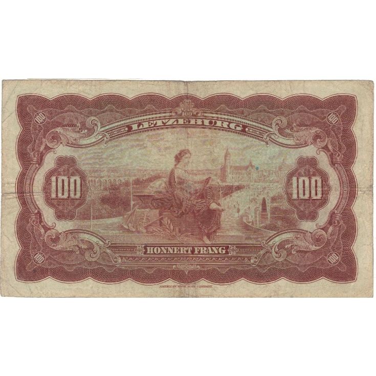Billet, Luxembourg, 100 Francs, KM:47a, TB+