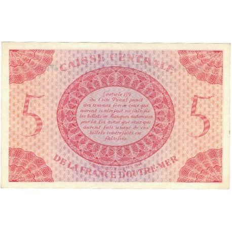 Billet, Afrique-Équatoriale française, 5 Francs, KM:15b, SPL