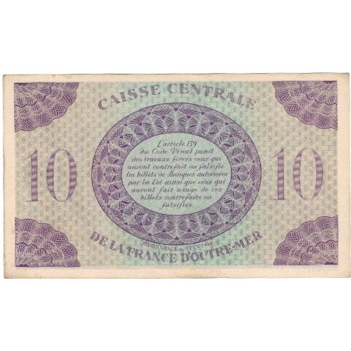 Banknote, French Equatorial Africa, 10 Francs, KM:16a, AU(50-53)