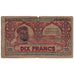 Biljet, Algerije, 10 Francs, 1943, 1943, B+