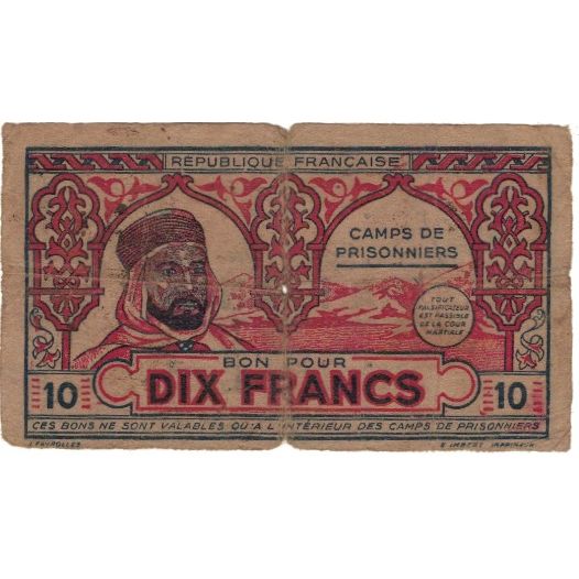 Banknot, Algieria, 10 Francs, 1943, 1943, F(12-15)
