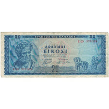 Geldschein, Griechenland, 20 Drachmai, 1955, 1955-03-01, KM:190a, S+