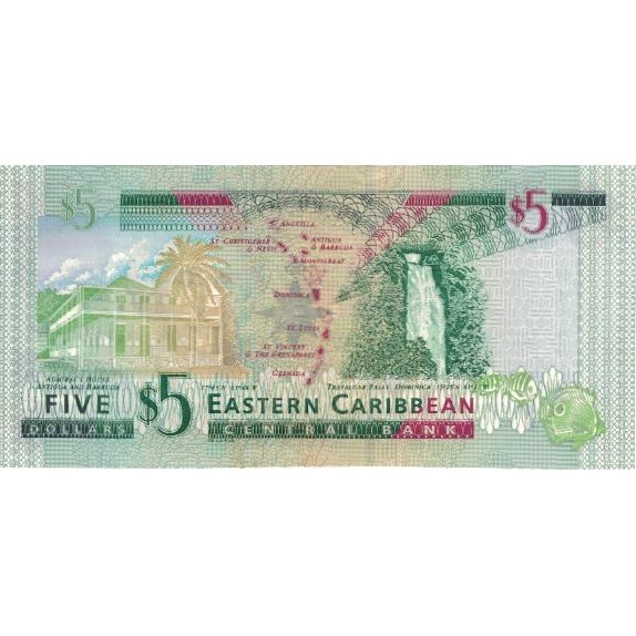 Banknote, East Caribbean States, 5 Dollars, Undated (2000), KM:37k1, UNC(65-70)