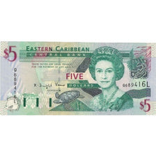 Banconote, Stati dei Caraibi Orientali, 5 Dollars, Undated (2000), KM:37l, FDS