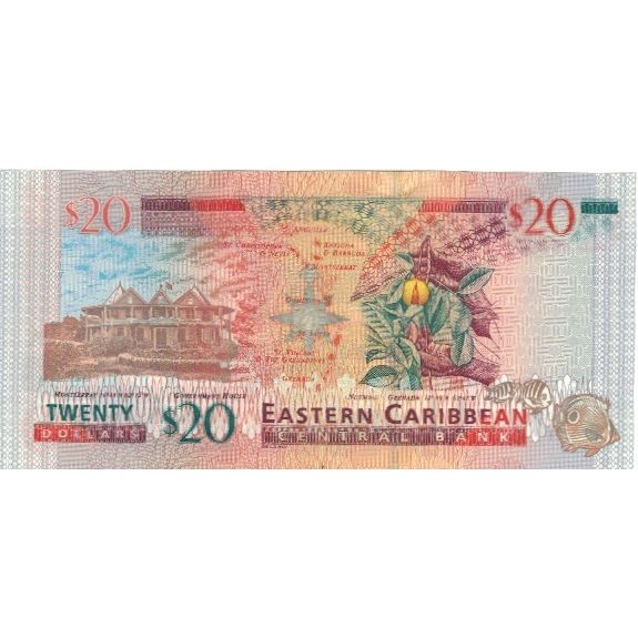 Banconote, Stati dei Caraibi Orientali, 20 Dollars, Undated (2000), KM:39k, FDS