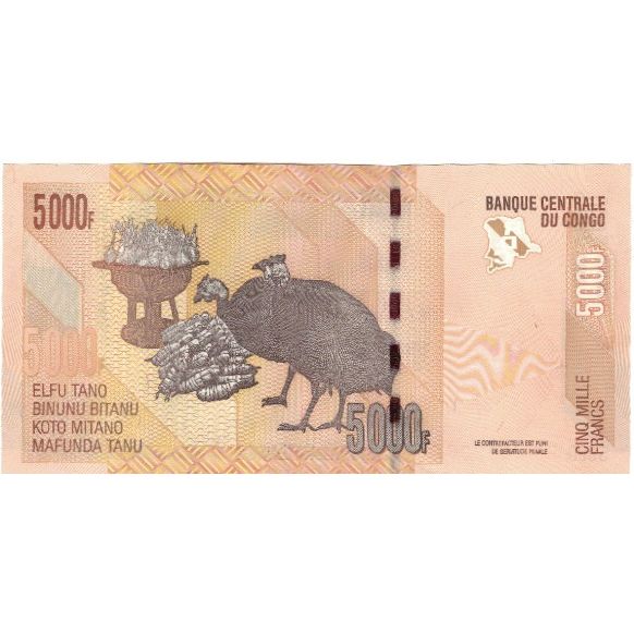 Banconote, Repubblica Democratica del Congo, 5000 Francs, 2005, 2005-02-02