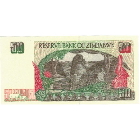 Geldschein, Simbabwe, 50 Dollars, 1994, Undated, KM:8a, UNZ