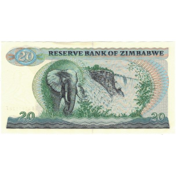 Geldschein, Simbabwe, 20 Dollars, 1994, KM:4d, UNZ