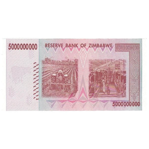 Banconote, Zimbabwe, 5 Billion Dollars, 2008, 2008-12-19, KM:84, FDS