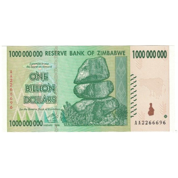 Billet, Zimbabwe, 1 Billion Dollars, 2008, 2008-12-19, KM:83, NEUF
