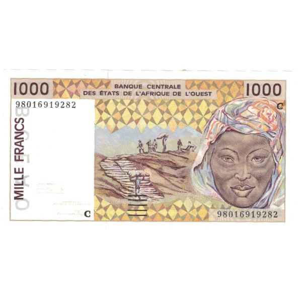 Nota, Estados da África Ocidental, 1000 Francs, 2003, 2003, KM:111Ai