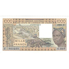 Banconote, Stati dell'Africa occidentale, 1000 Francs, 1986, KM:207Bb, FDS