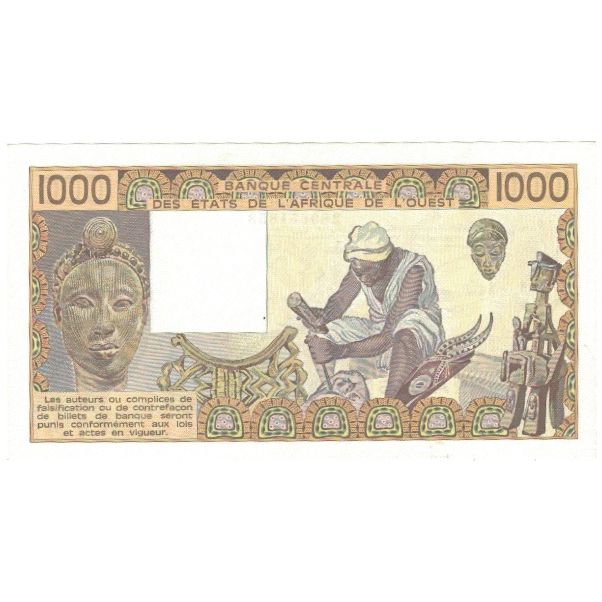 Banconote, Stati dell'Africa occidentale, 1000 Francs, 1985, KM:207Be, FDS