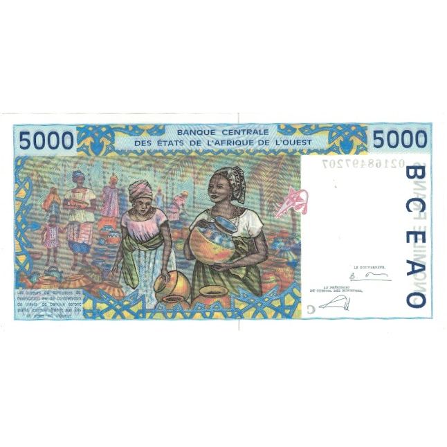 Banknote, West African States, 5000 Francs, 2002, Undated, KM:913Sg, UNC(65-70)
