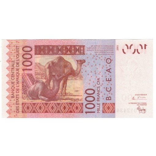 Banconote, Stati dell'Africa occidentale, 1000 Francs, 2003, Undated (2003)