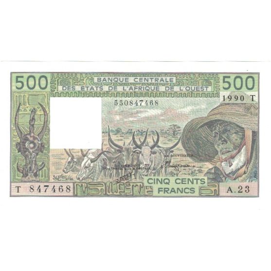 Geldschein, West African States, 500 Francs, UNZ