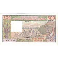 Banknote, West African States, 500 Francs, KM:105Ab, UNC(65-70)