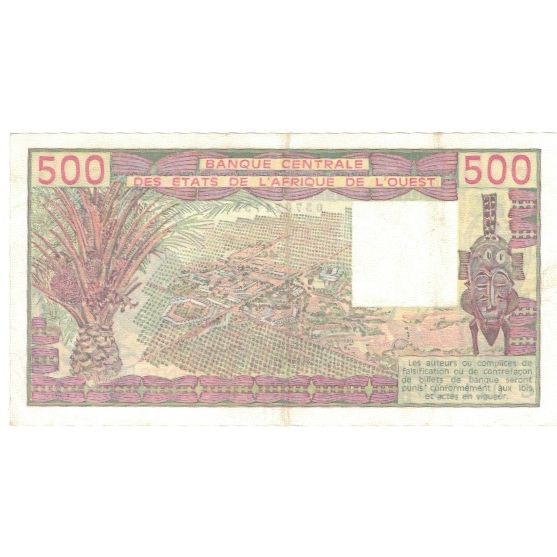 Banknote, West African States, 500 Francs, KM:105Ab, UNC(65-70)